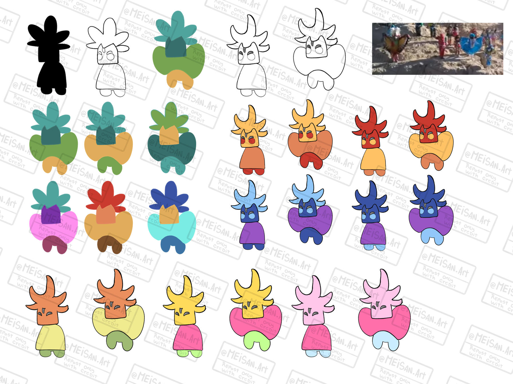 "El Diablo" Variación de paletas y detalles // Variation of palettes and details